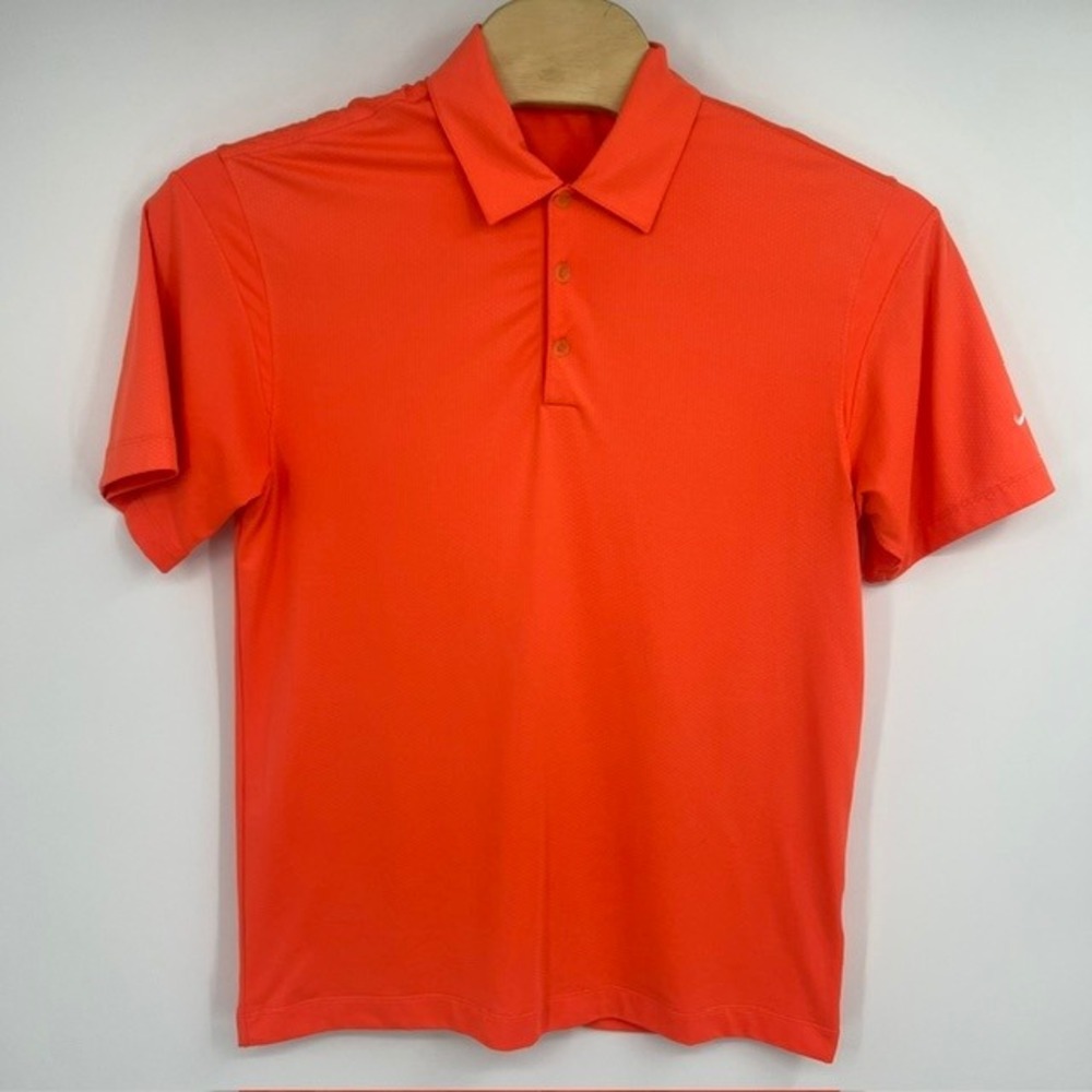 Nike Golf Dri-FIT Men's Orange‎ Short Sleeve Performance Polo Shirt Size Medium